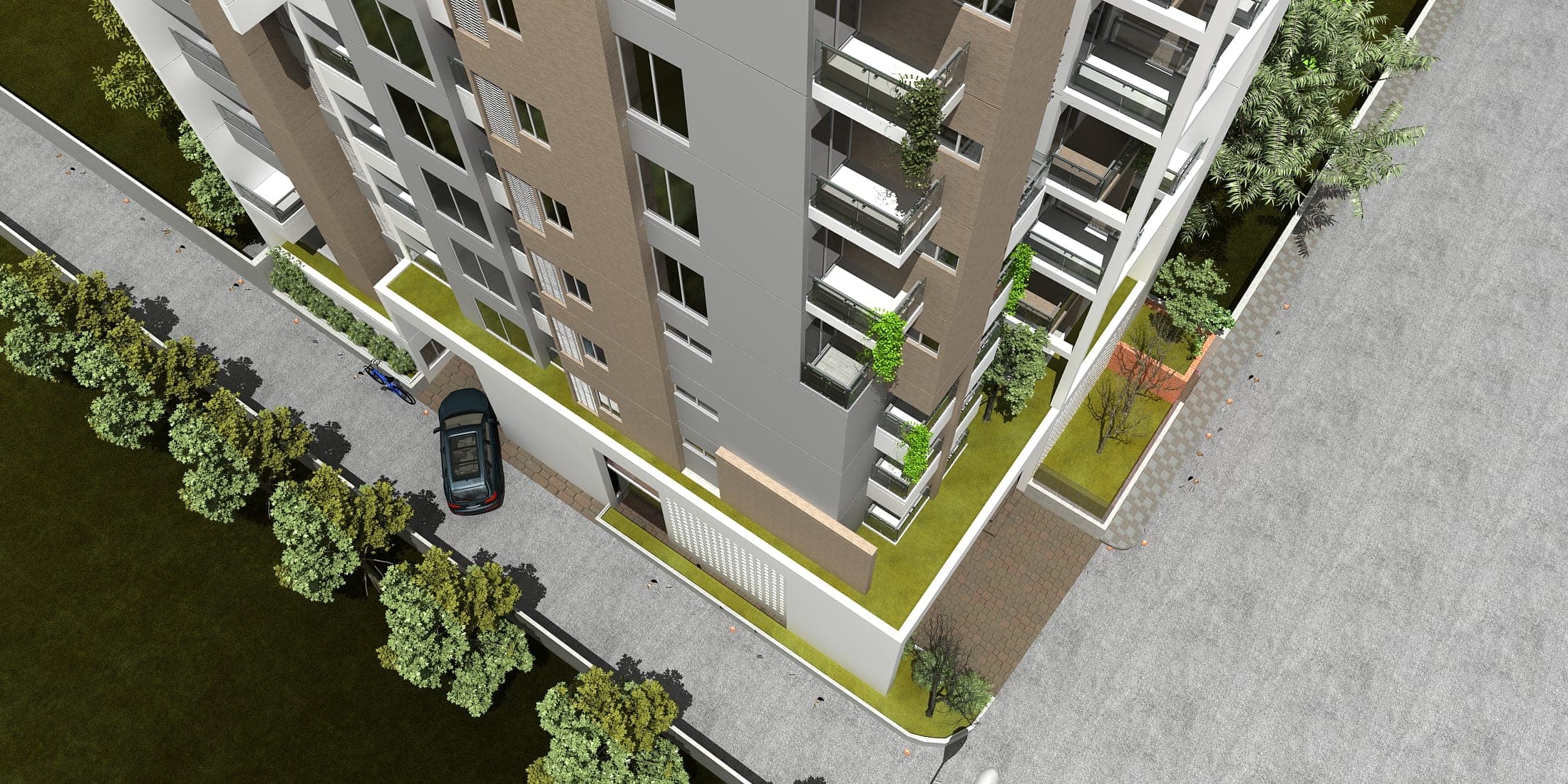 Aerial view of Dream Smith Chihno, Oktroy More, Kazla, Rajshahi